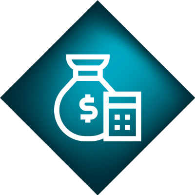 Simplified financial management icon